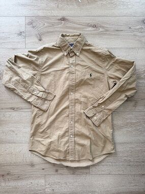 Ralph Lauren Men’s Khaki Button-Down Shirt